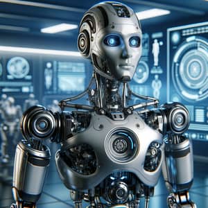 Advanced Humanoid Robot of 2023 | Sleek Metal & High-Tech Features
