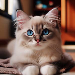 Beautiful Cat with Blue Eyes