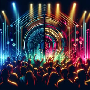 Lively Techno Music Party with Multicultural Crowd | Neon Experience