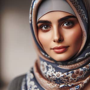 Empowering Hijab Fashion: Veiled Muslim Woman Portrait