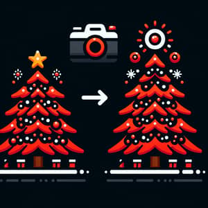 Digital Christmas Tree Design | Festive & Vibrant Imagery