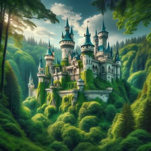 Enchanting Fairytale Castle in Verdant Forest