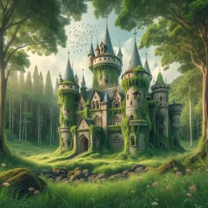 Enchanting Fairytale Castle in Vintage Forest Setting