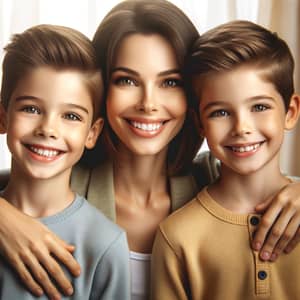 Cheerful Portrait of Three Siblings | Family Photo Happiness