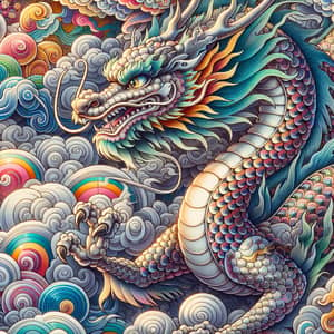 Majestic Asian Dragon Art: Animated Folklore Representation