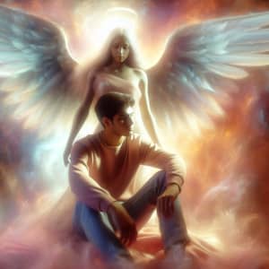 Fantasy Digital Painting: Serene Angelic Scene