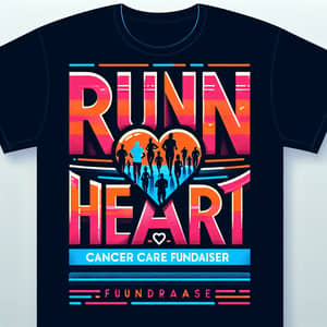 Run with Heart: Cancer Care Fundraiser T-Shirt Design