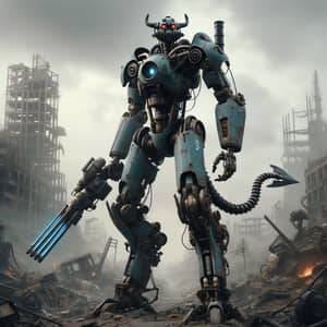 ULTRAKILL V1 Robot - Post-Apocalyptic Humanoid with Beam Cannon