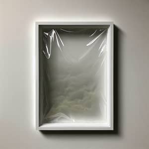 Clear Plastic Window Set Into White Wall | Green Landscape View