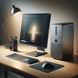 Modern Sleek Computer on Clean Desk | Productivity Tech Setting