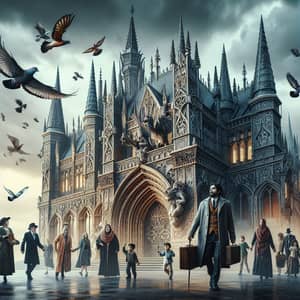 Magical Bank in Europe - Gothic Architecture and Diverse Visitors