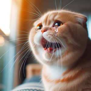 Crying Cat - Expressive Emotions | Website Name