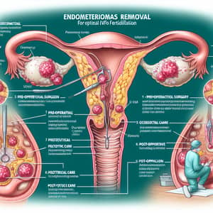 Endometriomas Removal for Optimal IVF Results - Medical Illustration