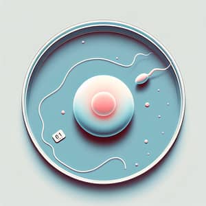 First Try IVF: Minimalist Illustration of In Vitro Fertilization