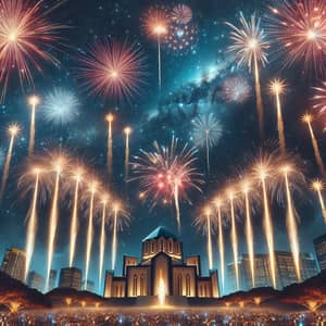 Winning Pride: Stunning Fireworks Lighting Up Starry Sky
