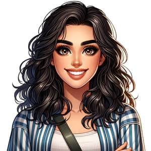 Cheerful Middle-Eastern Lady - Contagious Smile and Vibrant Spirit