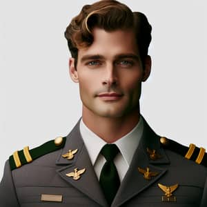 Classic Movie Star Look in West Point Uniform