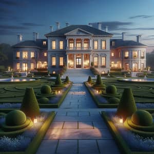 Classical Grand Mansion in Dusk ambiance | Mansion Details