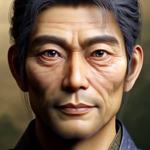 40-Year-Old Korean Man Portrait | Cultural Heritage