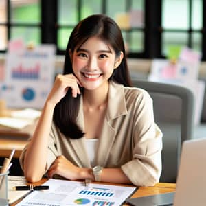 Elegant Asian Female Marketing Manager | Marketing Campaign