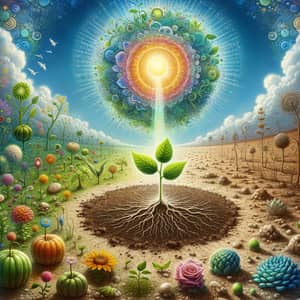 Illustration of Growth: Transformative Power of Nature