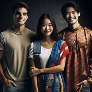 Diverse Group of Malaysian Students Smiling Together
