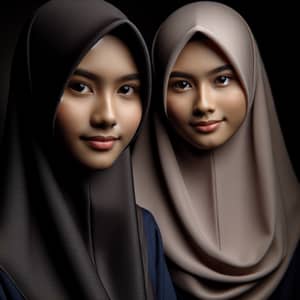 Malaysian Students in Hijabs: Serene Academic Life