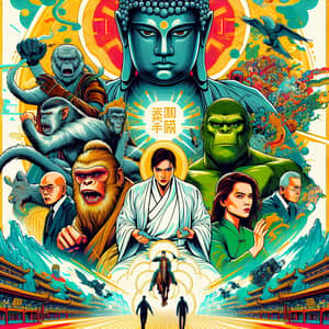 Colorful & Dynamic 'Journey to the West' Movie Poster