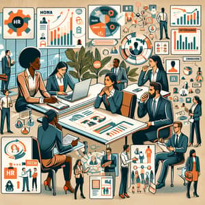 Diverse Human Resources Illustration | HR Strategies & Engagements