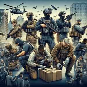 Anti-Terrorism Efforts: Urban Security Illustration