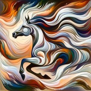 Abstract Horses Art - Graceful and Powerful Imagination