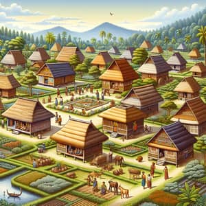 Traditional Indonesian Village Governance: Bamboo Houses & Custom Meetings