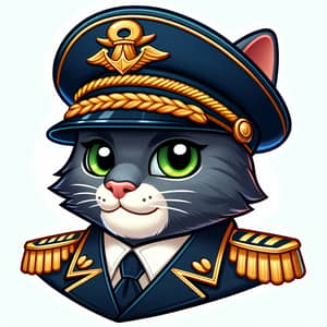Nautical Captain Cat - Swanky Feline Sea Captain