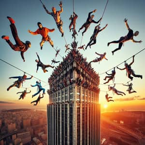 Thrilling Spectacle at Height: Daredevil Performances Defying Gravity
