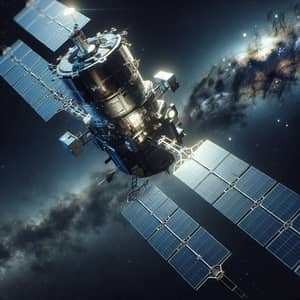 Advanced Satellite with High-Tech Meteoroid Sensors in Deep Space