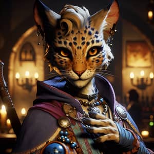 Tabaxi Female Entertainer Rogue: The Bard's Melody