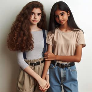Teenage Girls Bonding in Casual Wear | Best Friends Forever