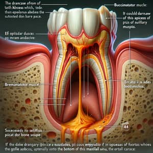 Abscess Drainage Path: Fundo do Sulco to Oral Cavity & Maxillary Sinus