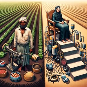 Agricultural Disparities: South Asian Farmer vs. Middle Eastern Farming Success