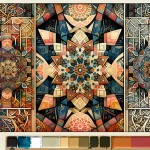 Islamic Art Inspired Watercolor & Ink Masterpiece