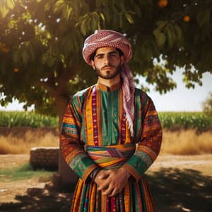 Traditional Kurdish Clothing: Vibrant Attire of a Kurdish Man