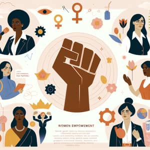 Empowering Women: Aesthetic Infographic of Diversity and Strength