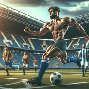 Dynamic Messi-Style Footballer in Action | AI Art Generator | Easy-Peasy.AI