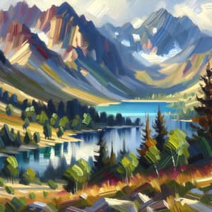Stunning Impressionist Mountain Landscape Art