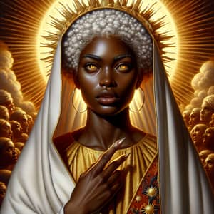 Radiant Black Woman: Biblical Figure Imagery in Vivid Detail