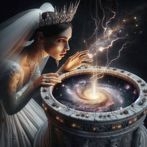 Mystical Encounter: Galaxy Inside a Marble Well