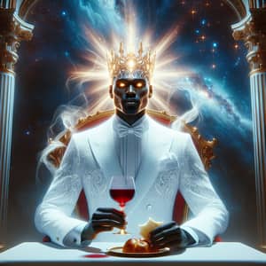 Glowing Black Man in Majestic Throne Room | Communion Scene