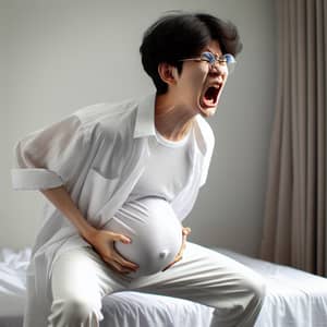 Emotional Korean Teen Pushing Hard on Bed | Intense Moment