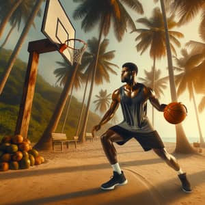 Basketball Pro Dribbling - Sunset Court Skills