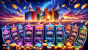 Play Free Slots Online in Glitzy Neon Cityscape